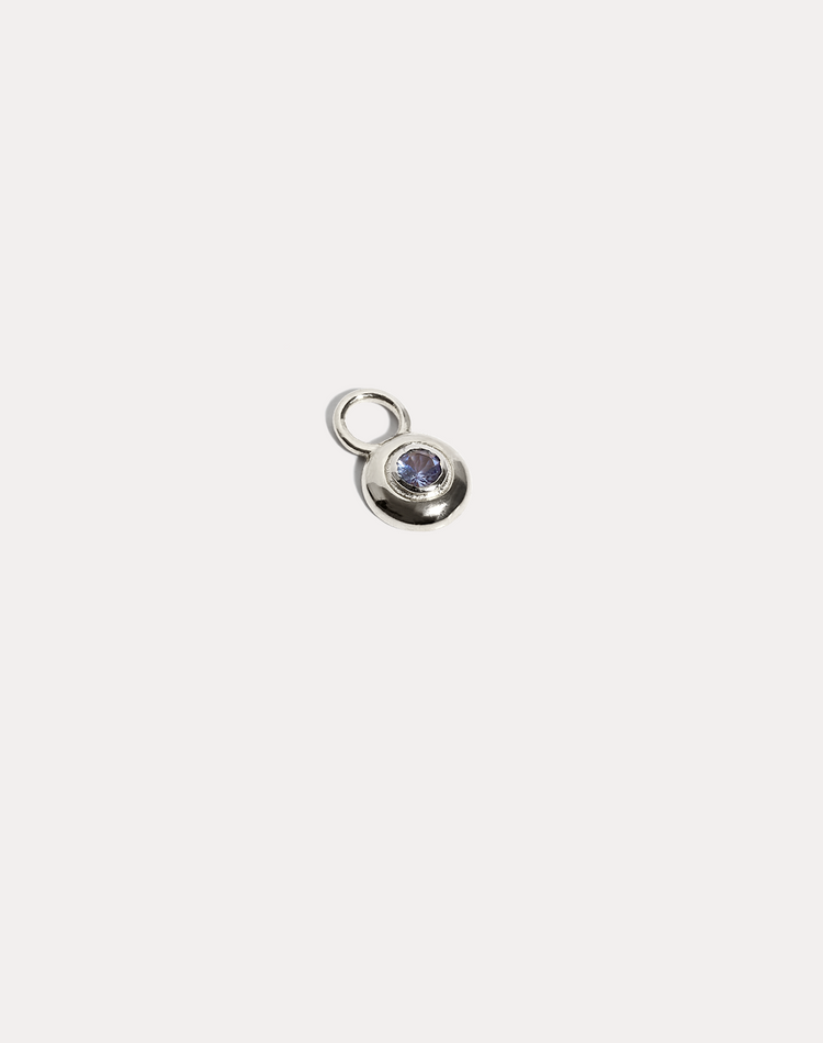 Tanzanite Earring Charm in Silver